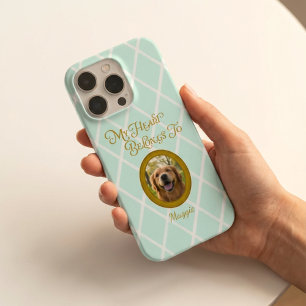 カスタムフォト ゴールデンレトリバー、私の心はあなたのもの iPhone 16 PROケース
