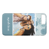 カスタムフォト&ネームレトロフローラルパターン2 2 Case-Mate iPhoneケース (裏面(横))