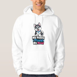 カスタムフォト ハスキー犬 ハスキーで気分が良くなった Tシャツ
