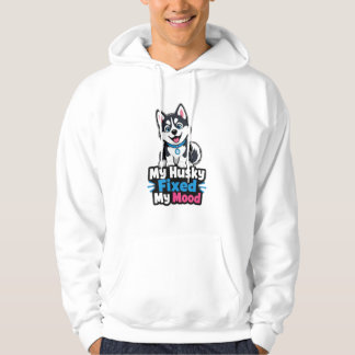 カスタムフォト ハスキー犬 ハスキーで気分が良くなった Tシャツ