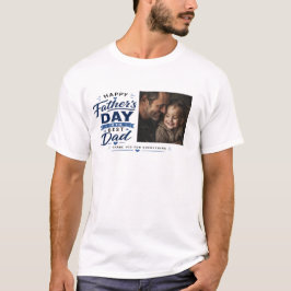カスタムフォト ハッピーファーザーズデー 世界一のパパのギフト Tシャツ