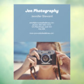 カスタムフォト ブルー 写真家 ウィンドウサイン (シート3)