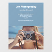 カスタムフォト ブルー 写真家 ウィンドウサイン (シート)