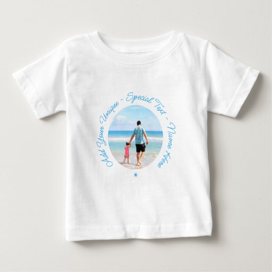 カスタムフォト ベビーTシャツ 個人テキスト (正面)