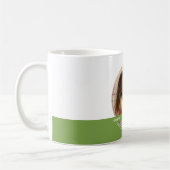 カスタムフォト&メッセージホワイト&グリーンC111メモリ コーヒーマグカップ (左)