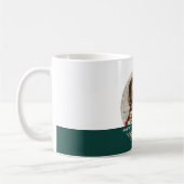 カスタムフォト&メッセージホワイト&グリーンC21メモリ コーヒーマグカップ (左)