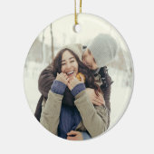 カスタムフォト&モノグラムパーソナライズされたオーナメント セラミックオーナメント (左)