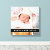 カスタムフォト&モノグラムパーソナライズされたキャンバスアート キャンバスプリント (インサイチュ (ウッドフロア))