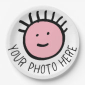 カスタムフォト/ロゴROUND紙プレート- 9インチ大型 ペーパープレート (正面)