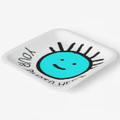 カスタムフォト/ロゴSQUARE紙プレート- 9"大 ペーパープレート (傾斜あり)