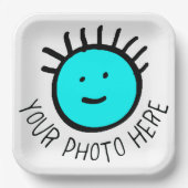 カスタムフォト/ロゴSQUARE紙プレート- 9"大 ペーパープレート (正面)