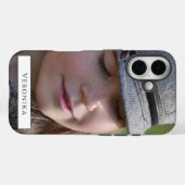 カスタムフォト+名前 モダンなタイポグラフィiPho Case-Mate iPhoneケース (裏面 (横))