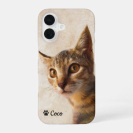 カスタムフォト 子猫 猫 ペット 犬 テンプレート iPhone 16ケース