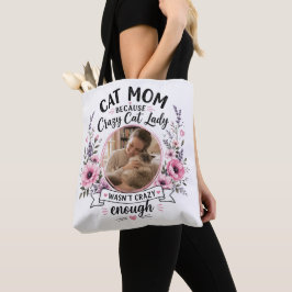 カスタムフォト 猫ママ フラワートートバッグ トートバッグ