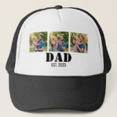 カスタムフォト Dad Established ミニマルタイポグラフィ キャップ (正面)