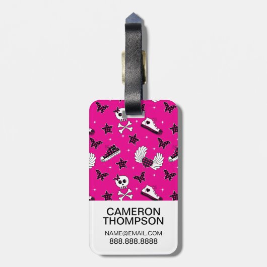 カスタムフォトEmoシンボル ラゲッジタグ (裏面縦)