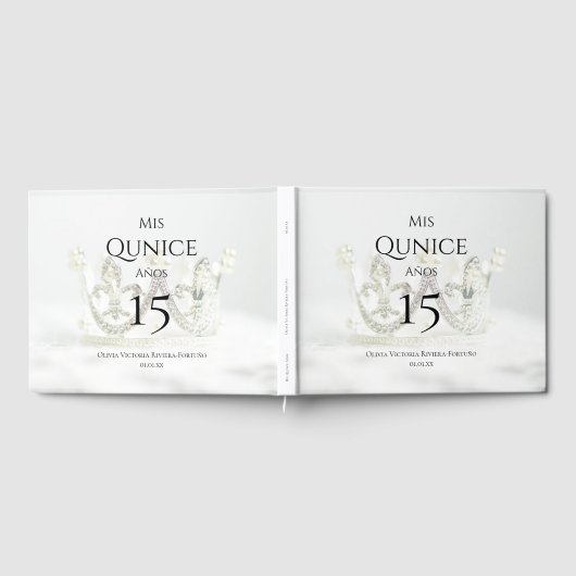カスタムフォトMis Quince Anosキンセアニェラ誕生日 ゲストブック (全面)
