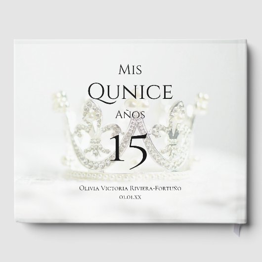 カスタムフォトMis Quince Anosキンセアニェラ誕生日 ゲストブック (裏面)