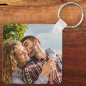 カスタムフォナ、愛、カップルパーソナライズされたー キーホルダー (裏面)