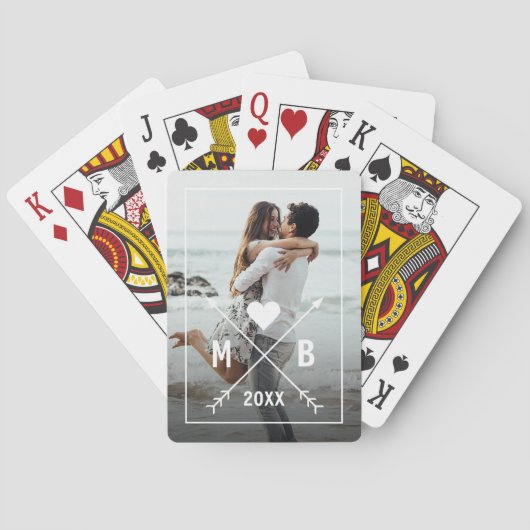 カスタムフォパーソナライズされたトハート矢印2022 トランプ (裏面)