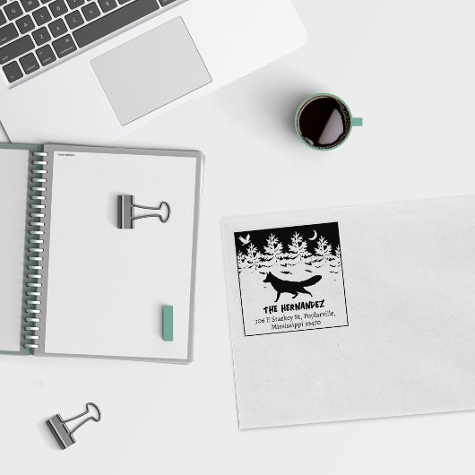 カスタムフォレストウルフファミリー差出人住所 ラバースタンプ