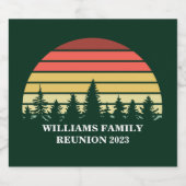 カスタムフォレストサンセットファミリー懇親会パーティー スパークリングワインラベル (シングルラベル)