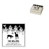 カスタムフォレストディアファミリー差出人住所 ラバースタンプ (押印)