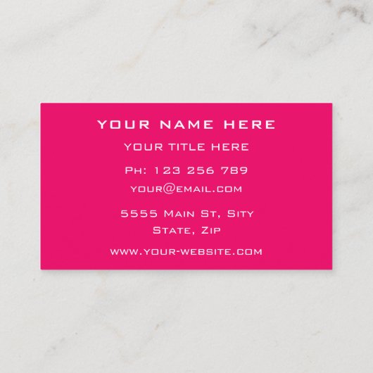 カスタムフォントカラーパーソナライズされた名刺 名刺 (裏面)