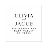 カスタムフォーマル結婚名と差出人住所 セルフインキングスタンプ (デザイン)