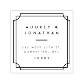 カスタムフォーマル角フレ結婚ーム差出人住所 セルフインキングスタンプ (デザイン)