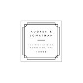 カスタムフォーマル角フレ結婚ーム差出人住所 ラバースタンプ (インプリント)