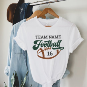 カスタムフットボールチームスクリプトグリーン白ママ トライブレンドTシャツ