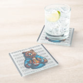 カスタムフットボール ガラスコースター (アングル)