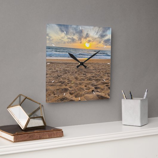 カスタムフパーソナライズされたァミリ スクエア壁時計 (オフィス)