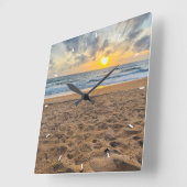 カスタムフパーソナライズされたァミリ スクエア壁時計 (傾斜)