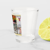 カスタムフパーソナライズされたォトコラージュ誕生日 ショットグラス (右)