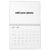 カスタムフパーソナライズされたォトロゴをここに追加 カレンダー (3月 2026)