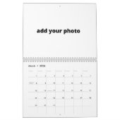 カスタムフパーソナライズされたォトロゴを追加  カレンダー (3月 2026)