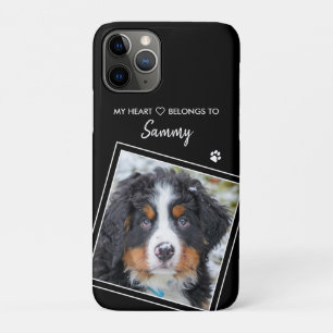 カスタムフモダンォト黒犬 iPhone 11 PROケース