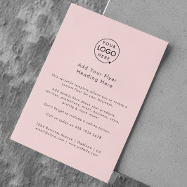 カスタムフライヤー | フェミニン ビジネス ロゴ ピンク フライヤー
