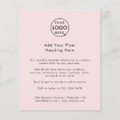 カスタムフライヤー | フェミニン ビジネス ロゴ ピンク フライヤー (正面)