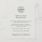 カスタムフライヤー | 現代のビジネスロゴ グレーフライヤー チラシ (裏面)