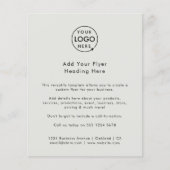 カスタムフライヤー | 現代のビジネスロゴ グレーフライヤー チラシ (正面)