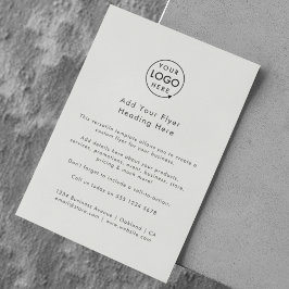 カスタムフライヤー | 現代のビジネスロゴ グレーフライヤー チラシ