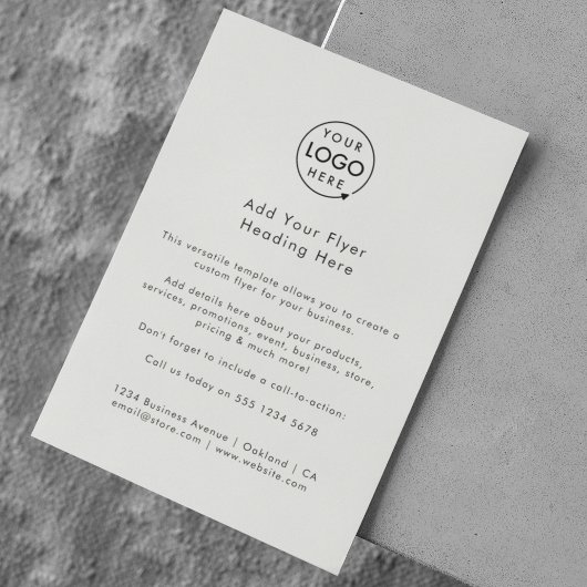 カスタムフライヤー | 現代のビジネスロゴ グレーフライヤー チラシ