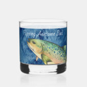 カスタムフライ漁師の父ギフト ウイスキーグラス (正面)