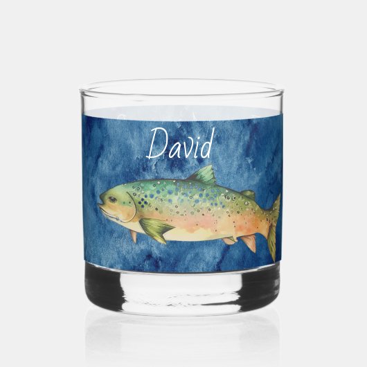 カスタムフライ漁師の父ギフト ウイスキーグラス (裏面)