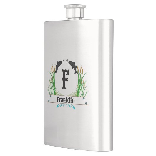 カスタムフライ釣りシールオン フラスク (左)