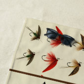 カスタムフライ釣りマス素朴の水色 ビーチタオル (インサイチュ)