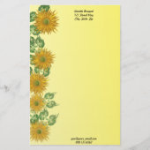 カスタムフラクタルアートワークの花の縁ど葉 便箋 (正面)